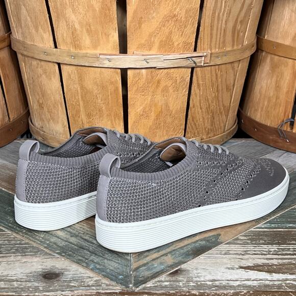 Sofft Shamira Knit Taupe Gray Perforated Brogue Sneakers Shoes Womens Size 10 - Picture 5 of 11